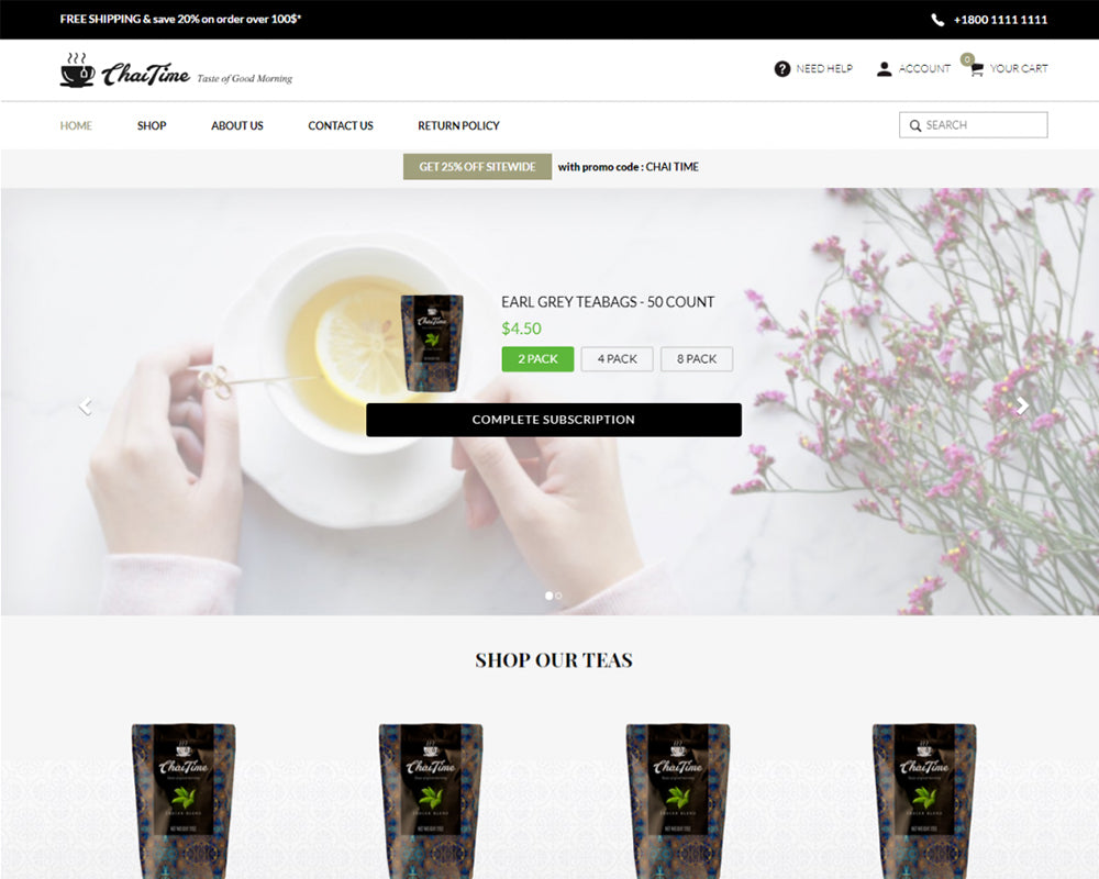 Chai Time - Coffee & Tea Premium Shopify Theme