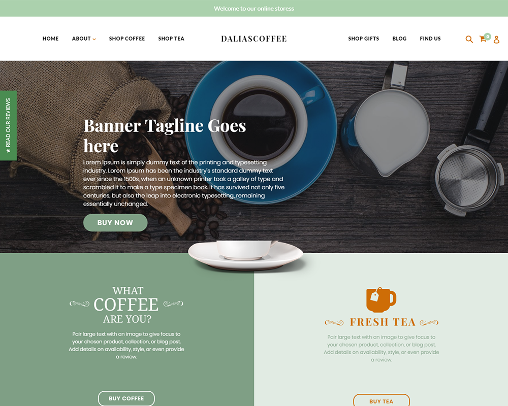 Dalias Coffee - Coffee & Tea Premium Shopify Theme